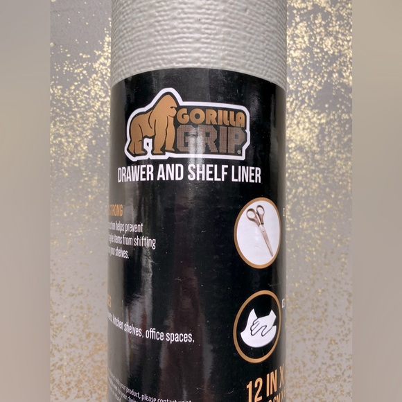 Gorilla Grip Gray Drawer and Shelf Liner Protect Cabinets Organization BNIP - Picture 2 of 5